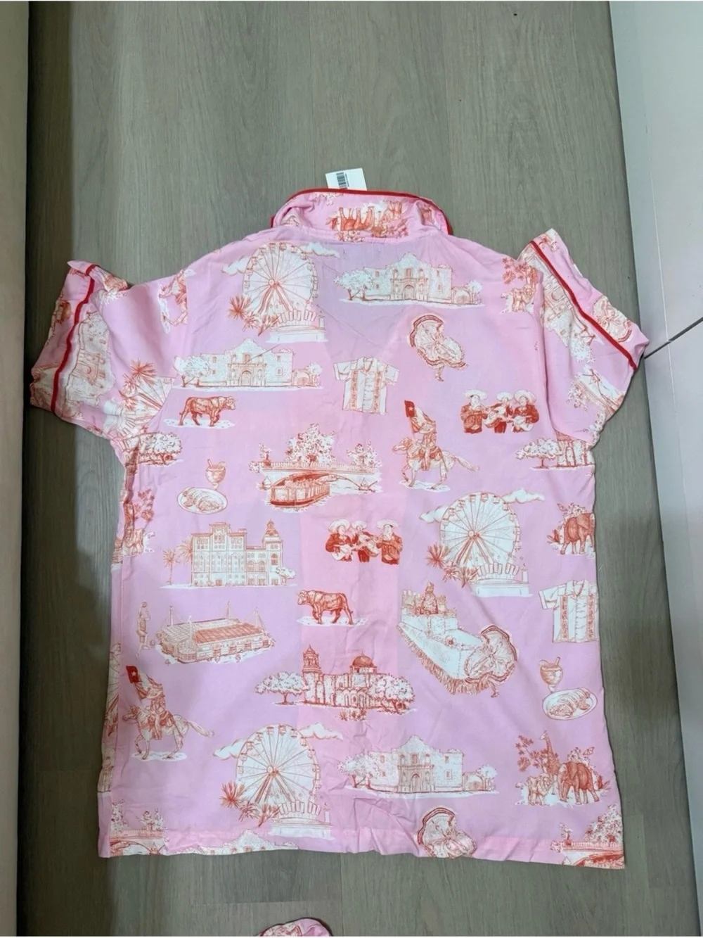 Katie Kime San Antonio Toile Woven Pink Pajama Pants Set